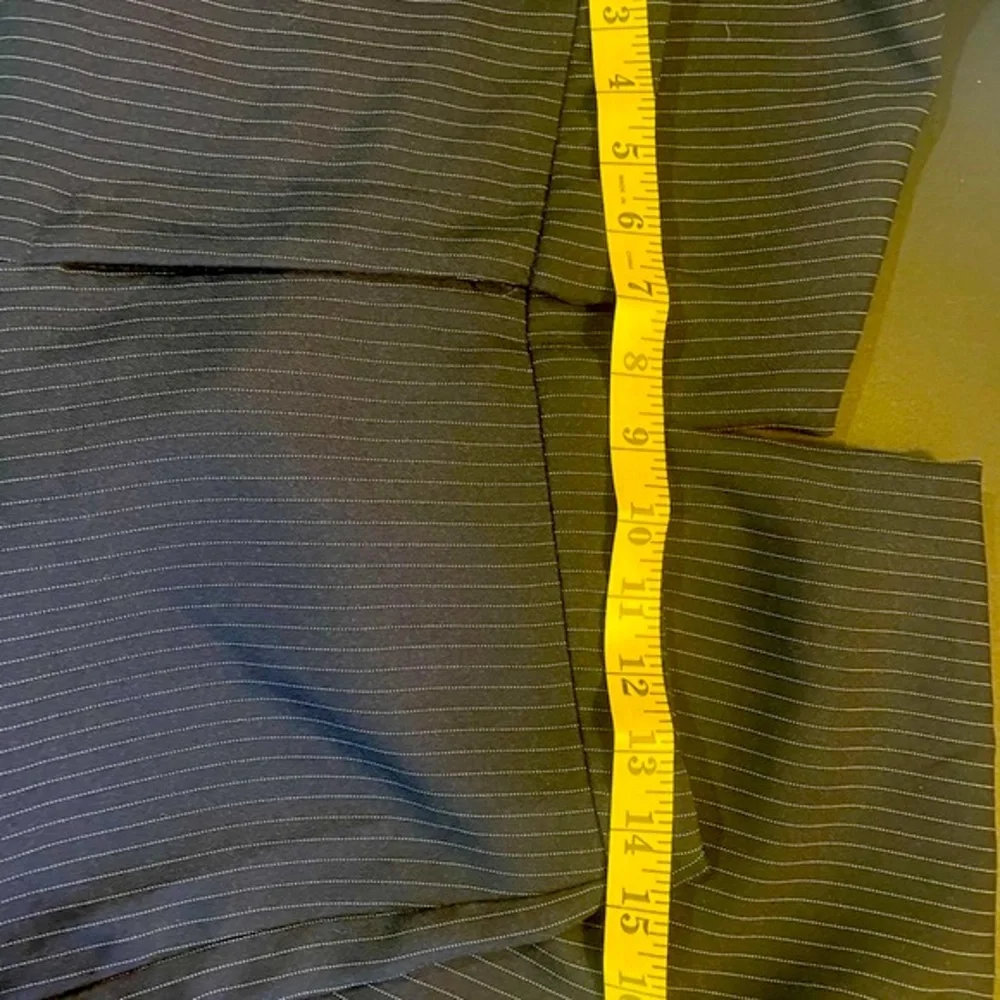 Women’s Navy white pinned striped Wide legged, Pants, Trousers Size Medium - Picture 6 of 9